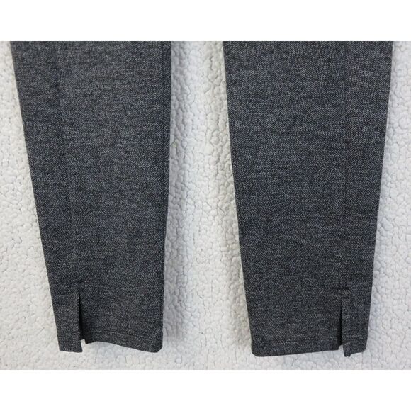Womens Athleta Gray Yoga Pants Gym Workout Size M Herringbone High Waist Spandex - Picture 7 of 7